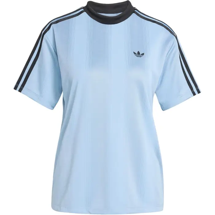 Originals Adicolor Jacquard Maglietta Sportiva Casual Girocollo Manica Corta Donna Top Blu Fumo JV9644 XS