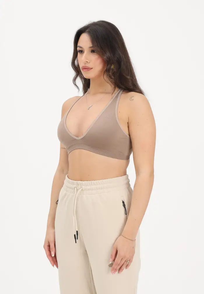 ADIDAS PERFORMANCE Top sportivo Workout Essentials Knit Light Support beige da donna