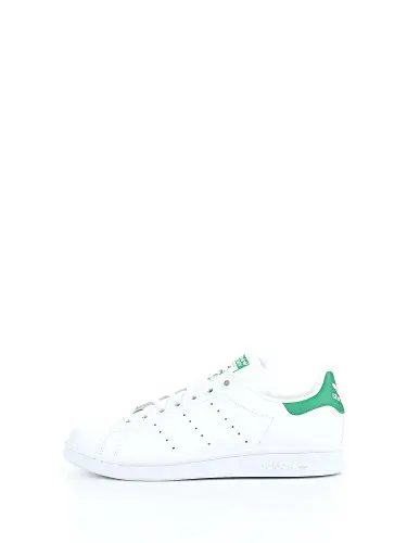 adidas Originals Adidas Stan Smith J M20605, Scarpe da Basket, Footwear White/Footwear White/Green, 38 2/3 EU