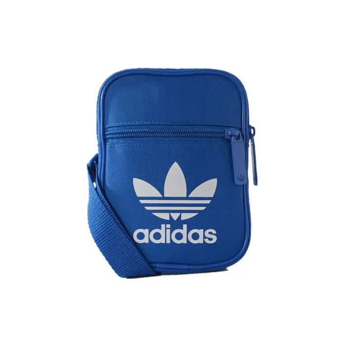 Adidas Originals Borsa Piccola a Spalla/Crossbody Casual Sportiva in Tessuto con Logo Grande Unisex Blu BK6729 Mini