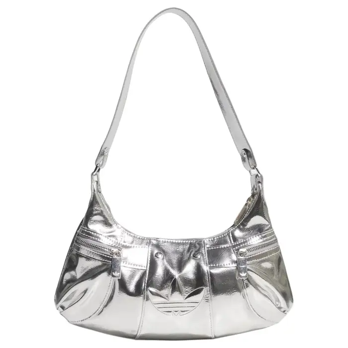 Originals Borsa Tote a Spalla con Logo Trefoil in PU da Donna Argento KC2771 Silver