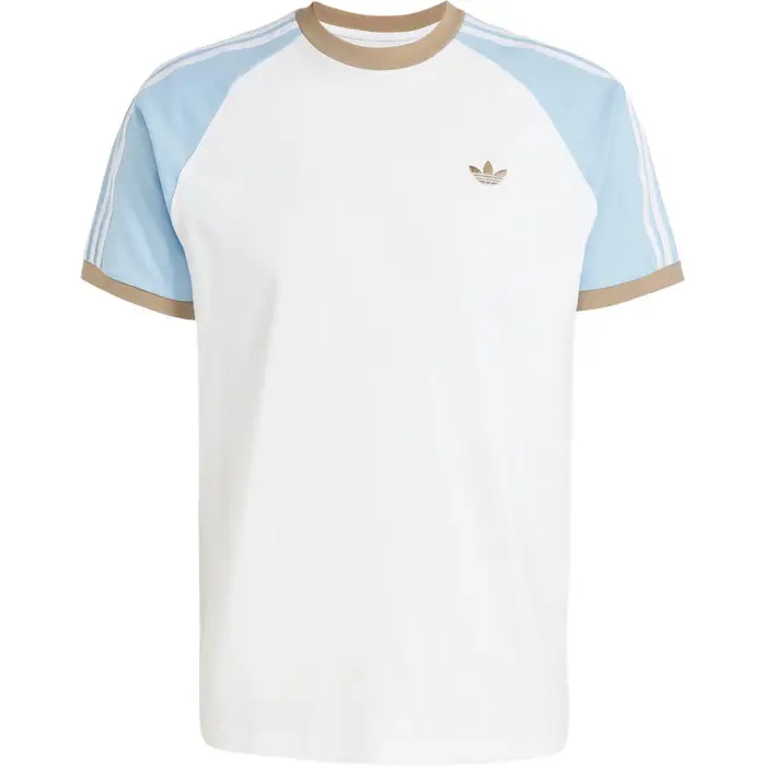 Originals Cali Sport Girocollo Slim Fit Maglietta Fashion Maniche Corte Uomo Top Bianco Azzurro Marrone KC4960 3XL