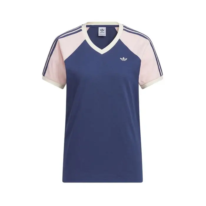 Originals Classica Moda Semplice Versatile Manica Corta Raglan T-Shirt Top Donna Blu Scuro Rosa Chiaro KF0315 XS