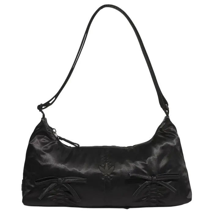 Originals Cravatta a farfalla Logo del marchio Dettaglio nodo a farfalla Borsa a tracolla a baguette in nylon Piccole borse a mano da donna Nero KC2770 Black