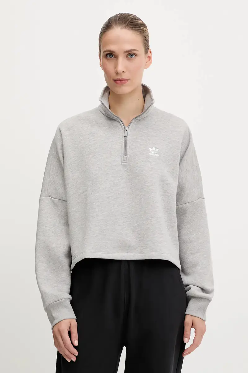 adidas Originals felpa Essential donna colore grigio IY4979