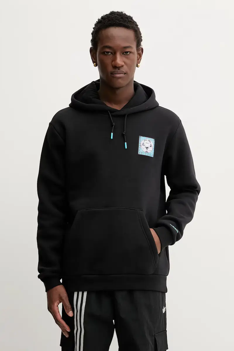 adidas Originals felpa Graphic uomo colore nero con cappuccio con applicazione JX3096