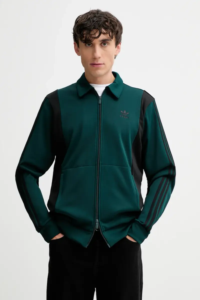 adidas Originals felpa Panel Tt uomo colore verde con applicazione JY1426 Turchese