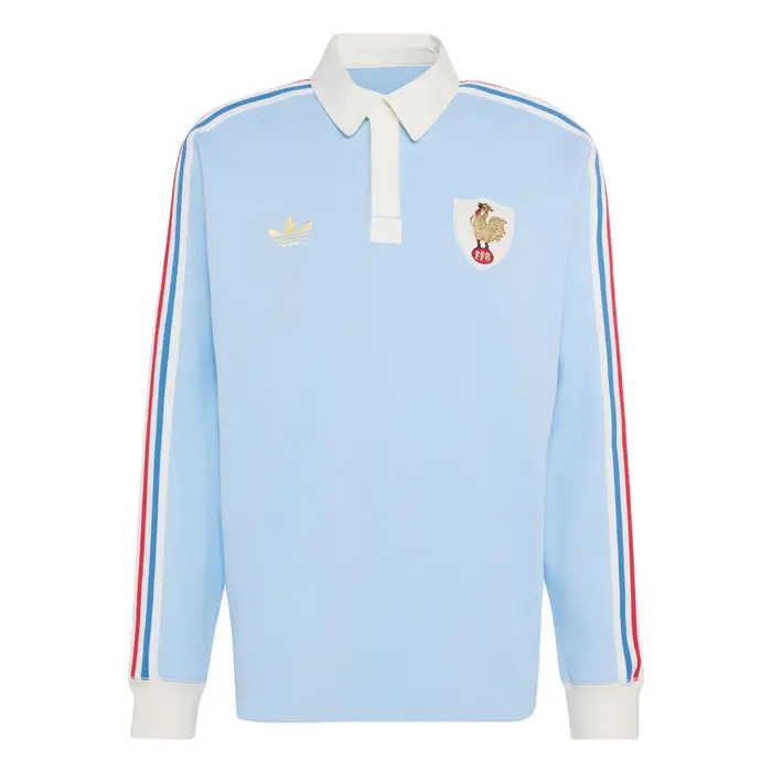 Originals Francia Rugby 120 Anni Crunch Heritage Delicata sulla Pelle Elegante Pieghevole Manica Lunga Maglia da Rugby Uomo tops KE0083 3XL