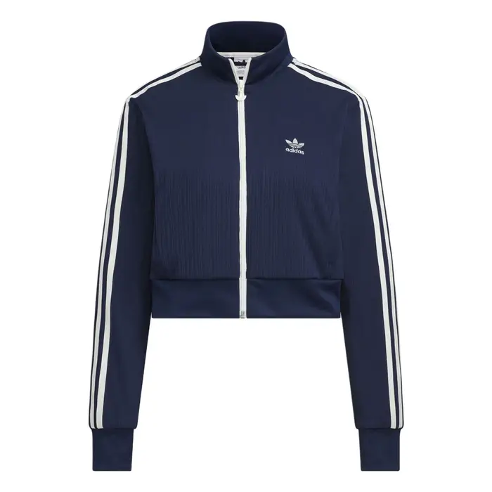 Originals Giacca da Tuta Vintage Collo Alto Casual Sportiva Zip Righe Maniche Lunghe Giacca Donna Giacche Blu Indaco Scuro KB8950 XL