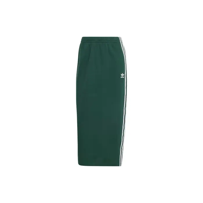 Originals Gonna Lunga Casual a Coste Ricamata con Logo a Strisce Donna gonne Verde IW3167 XL