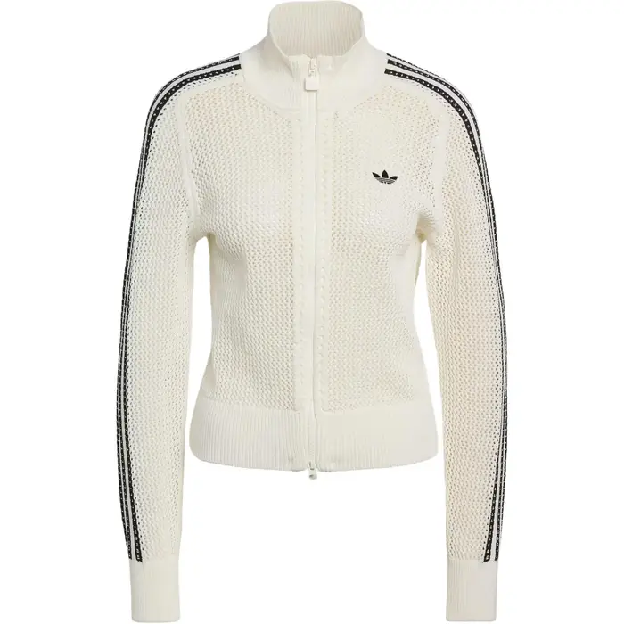 Originals Lavorato a Maglia Comfort Amico della Pelle Vestibilità Aderente Collo Alto Zip Manica Lunga Maglione Maglione da Donna KC6496 2XS