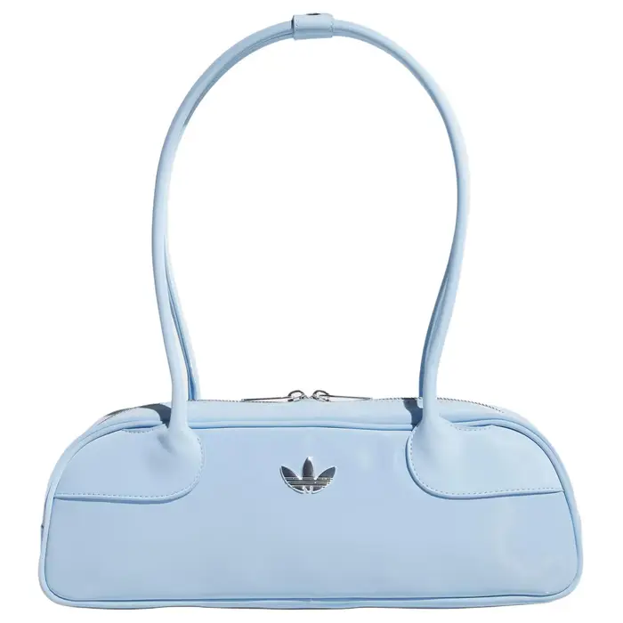 Adidas Originals Multitasche Classica Pratica Retro Sportiva Velluto Poliuretano Baguette Borsa a Spalla Donna Borsa a Spalla Blu KE4016