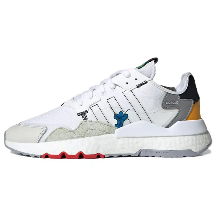 Originals Nite Jogger Pelle Comode Scarpe Sportive Antiscivolo Resistenti Low-Top Lifestyle Casual Scarpe Casual Unisex Bianco HP9113 44