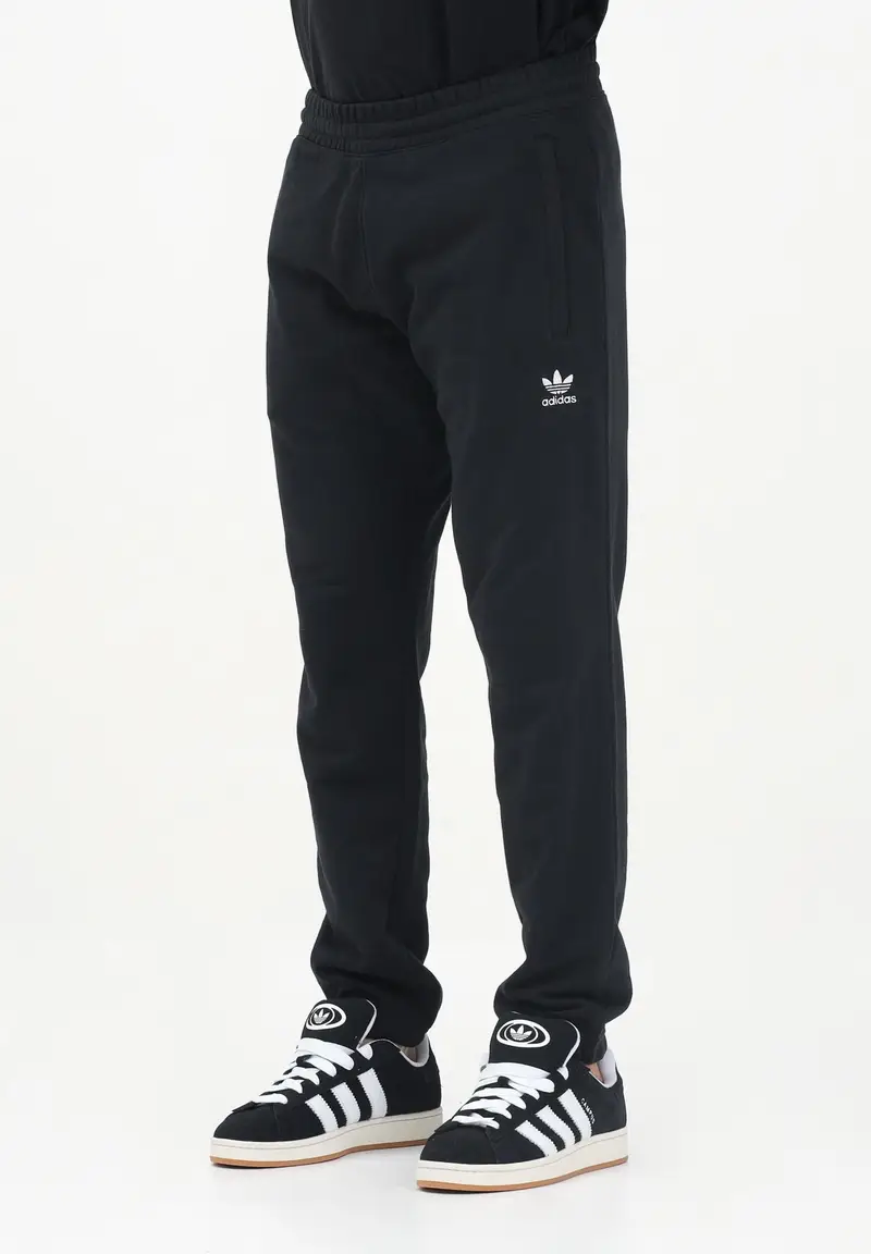 adidas Originals Pantalone sportivo Trefoil Essentials French Terry nero da uomo