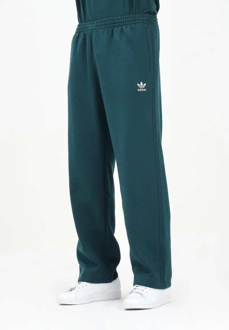 adidas Originals Pantalone sportivo Trefoil Essentials Open Hem verde da uomo