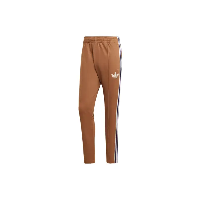 Originals Pantaloni da Tuta Classici a Gamba Dritta a Righe con Stampa Logo a Tre Strisce Laterali Uomo Pantaloni Marrone IB3430 M