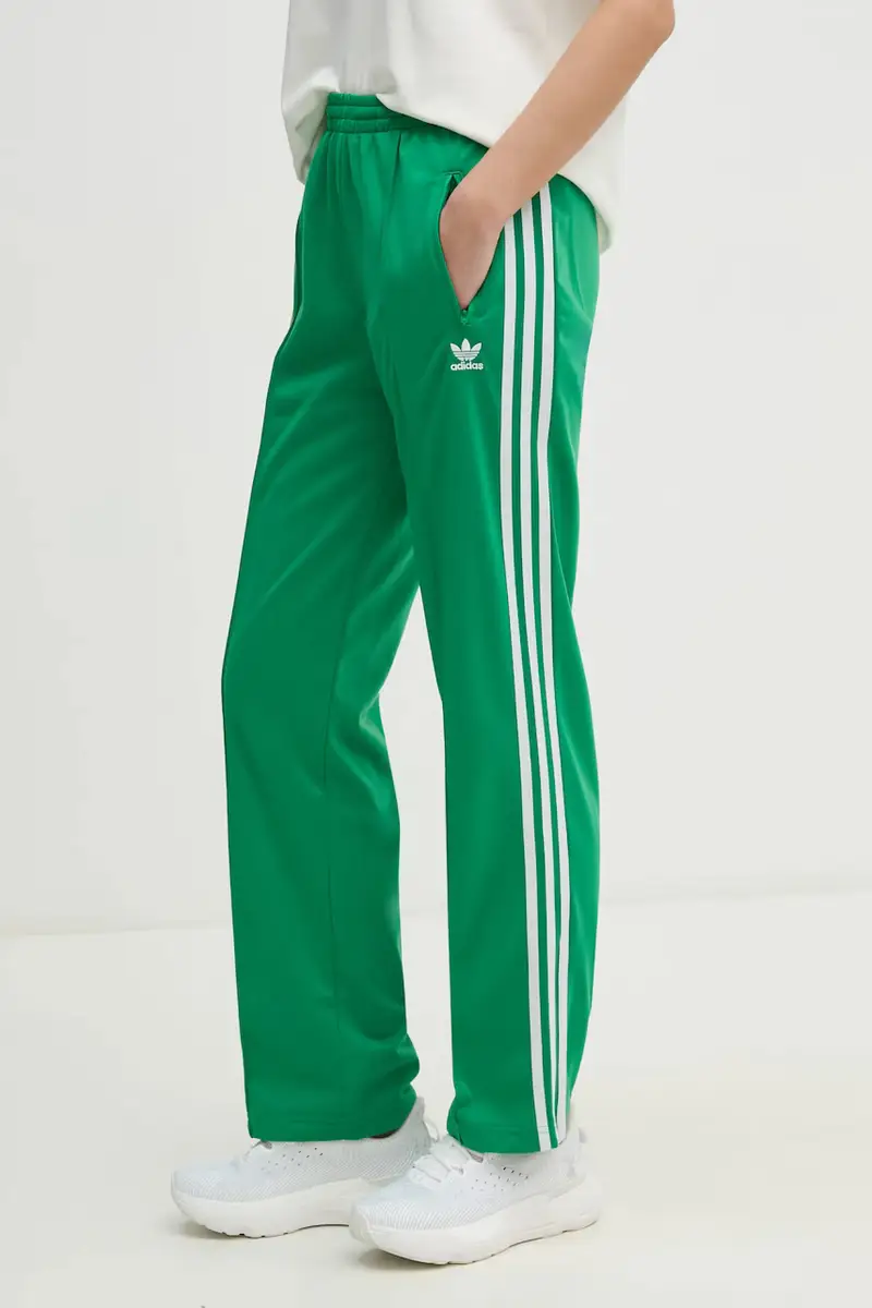 adidas Originals pantaloni della tuta Firebird donna colore verde con applicazione JC8283