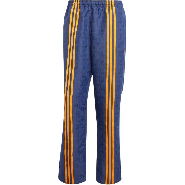 Originals Pantaloni Sportivi Casual Retrò a Righe con Stampa All-Over Vestibilità Ampia Uomo Pantaloni Fondo Blu Notte JN5971 L