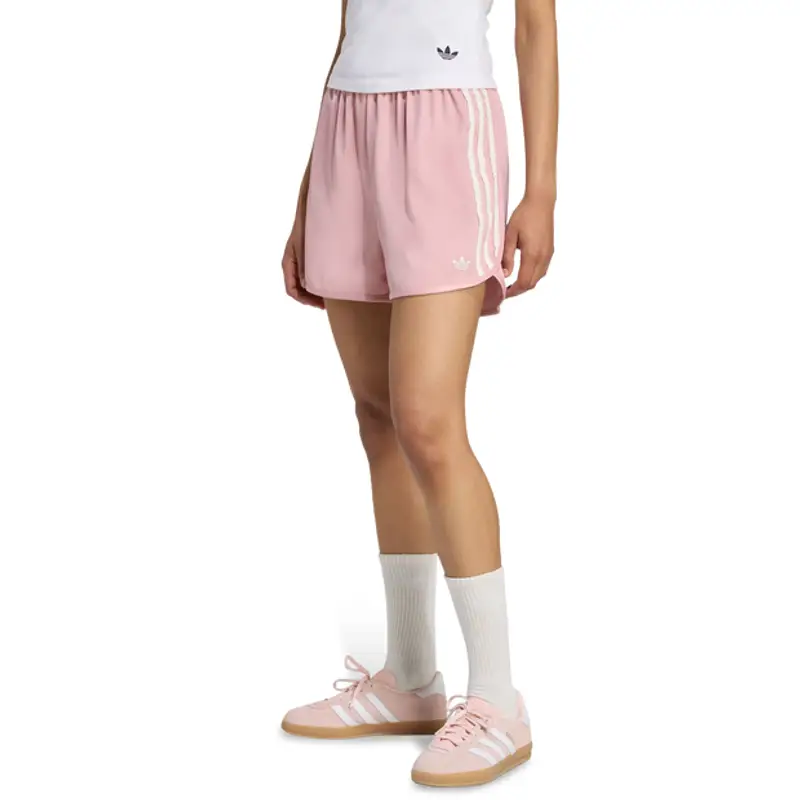 Adidas Originals Satin Shorts female Pantaloncini - Rosa - Poly Mesh - Foot Locker Pink