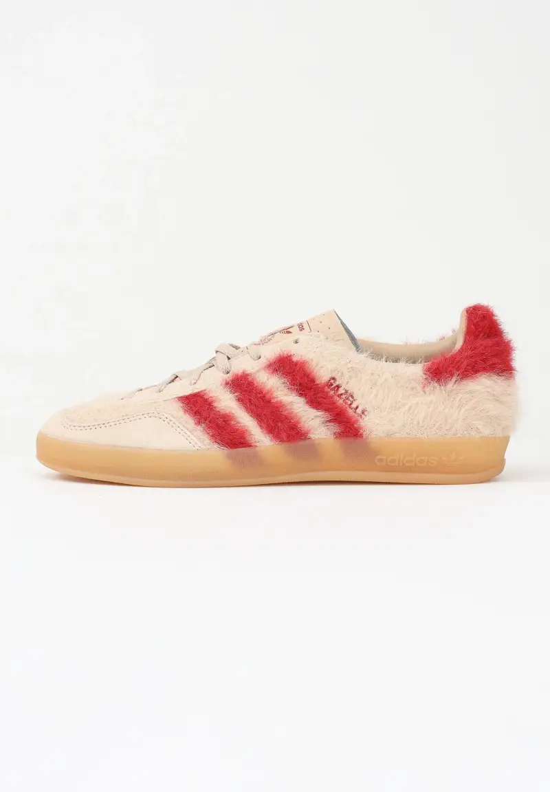 Sneakers Gazelle Indoor Fur Tan beige da donna