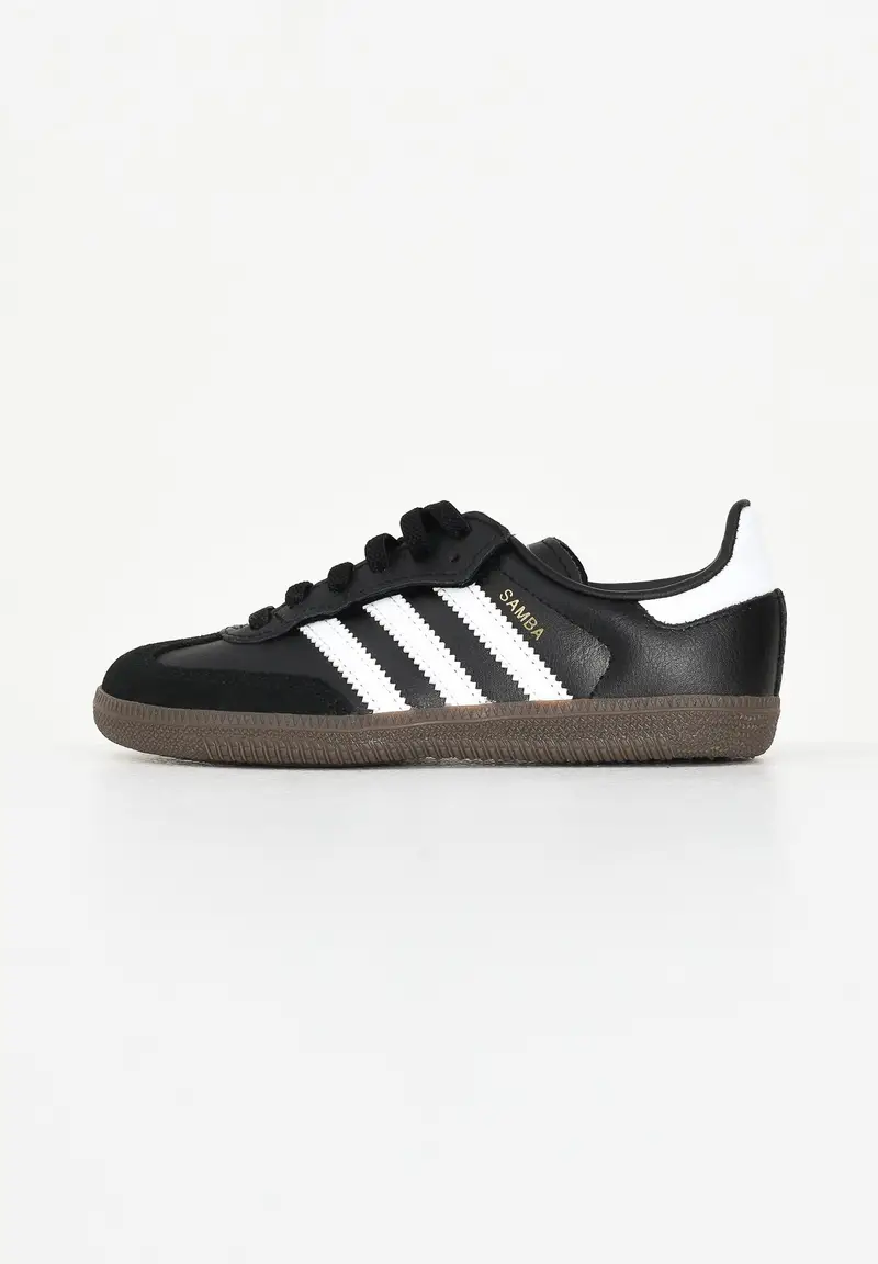 adidas Originals Sneakers Samba OG Comfort Closure Elastic Lace nere per bambino e bambina
