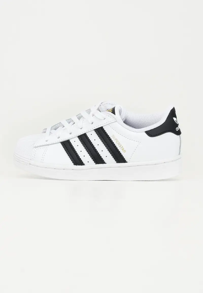 adidas Originals Sneakers SUPERSTAR bianche per bambino e bambina