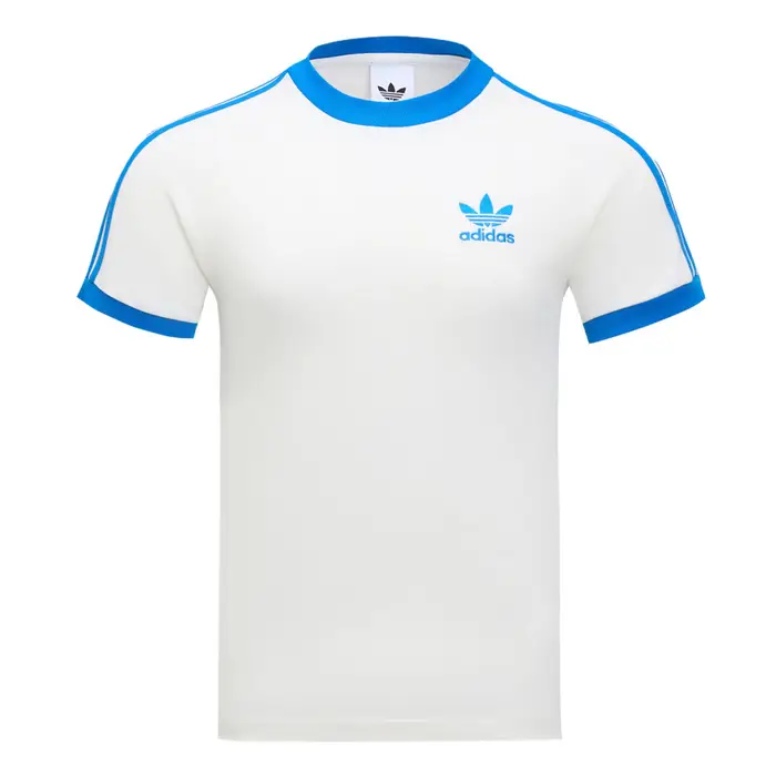 Adidas Originals SS25 Cali Fashion Comodo Versatile Semplice T-Shirt a Maniche Corte Uomo Top Han-Giada-Bianco Piuma-Blu KR0291 4XL