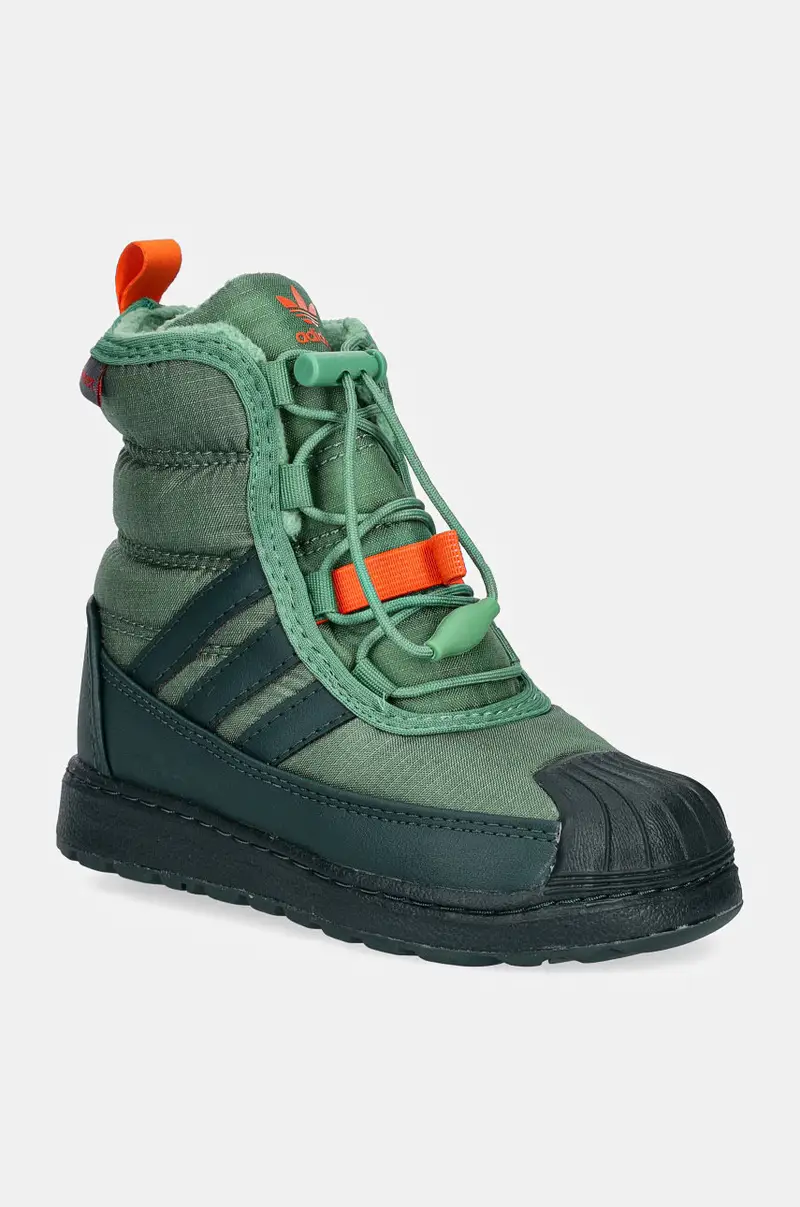 adidas Originals stivali da neve bambini SUPERSTAR 360 BOOT 2.0 colore verde ID4051