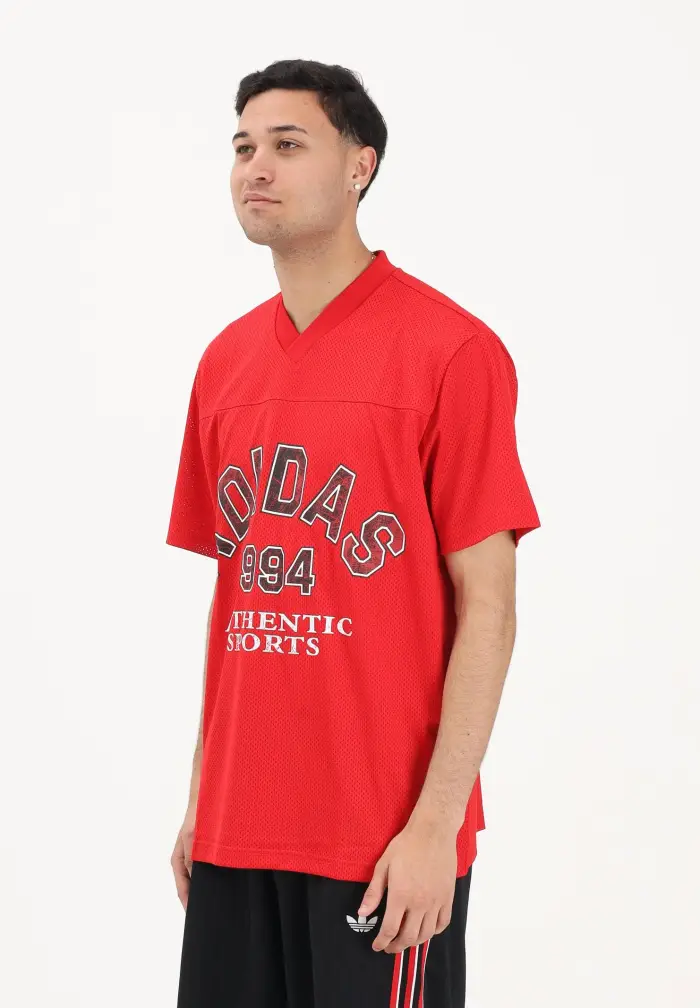 T-shirt a manica corta JERSEY VARSITY FOOTBALL rossa da uomo