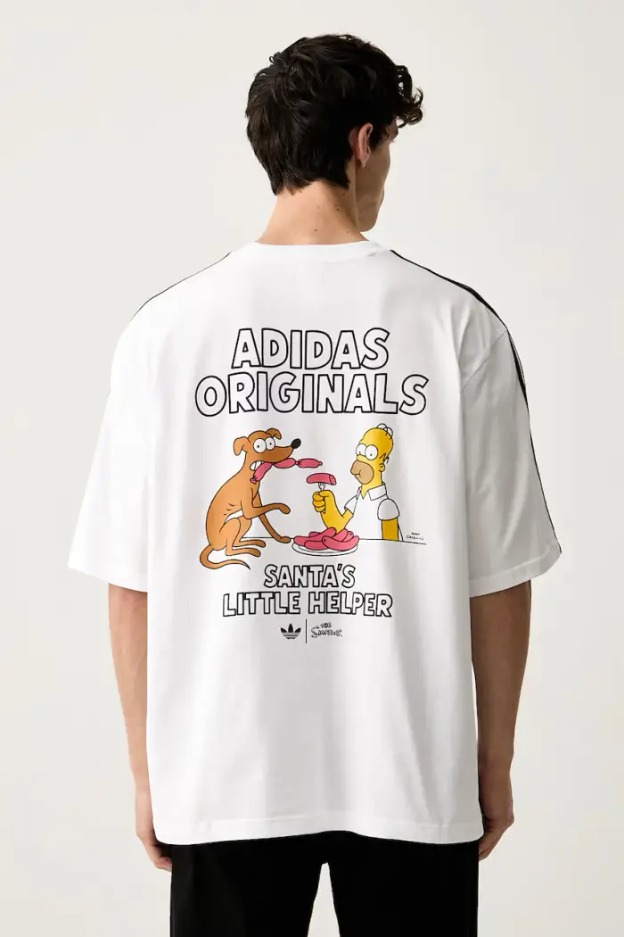 adidas Originals t-shirt da uomo in cotone Little Santas Helper Bianco