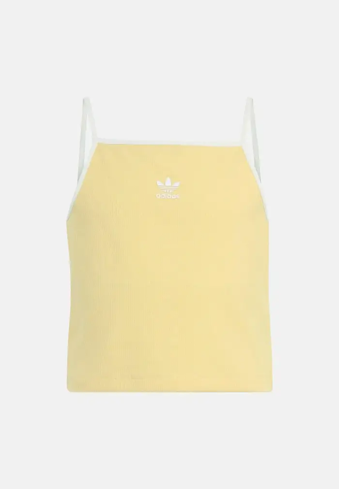 Top SLIM MINI RIB giallo da bambina