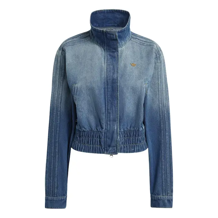 Originals Tracktop Collo Alto Zip Sportiva Giacca in Denim Tessuto Giubbotti Donna KE1072 XL