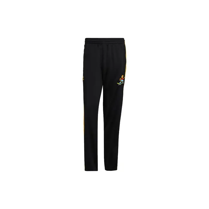 Originals Trifoglio X I Simpson Pantaloni da jogging da uomo con fondo nero e logo ricamato a righe HA5820 S