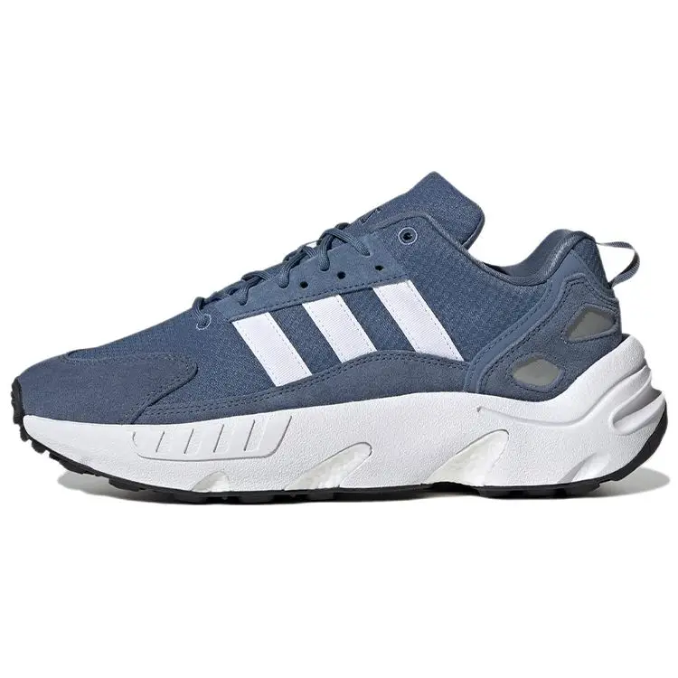 Adidas Originals ZX 22 Boost Scarpe da Running Casual Comode Resistenti Low-Top Sneakers Unisex Blu Navy GY1623 45⅓