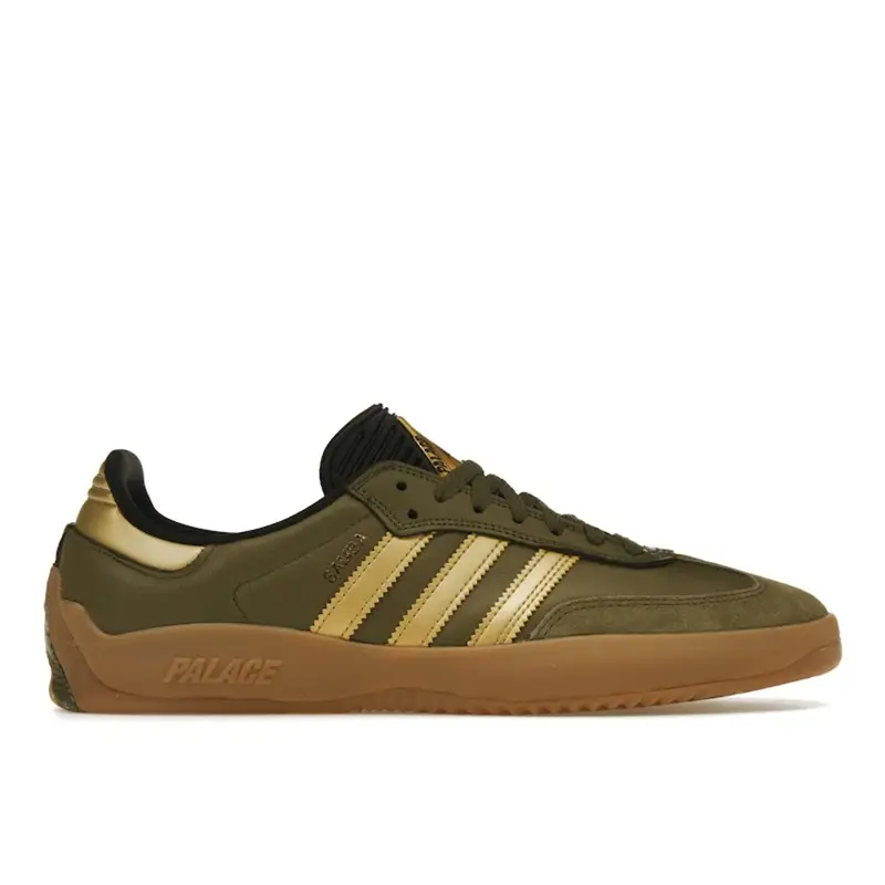 Palace x adidas Puig Samba Olive Gold Sneakers Unisex Verdi Focus-Oliva Metallizzato-Oro HQ6100 42⅔