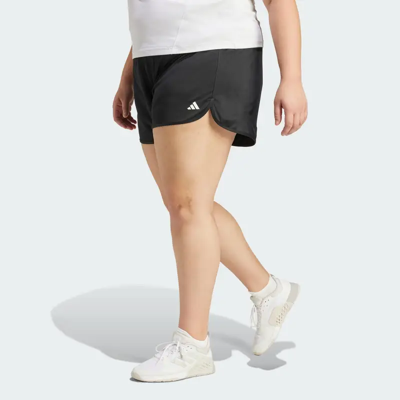 Pantaloncini a vita alta in maglia (taglie forti) | Adidas Nero