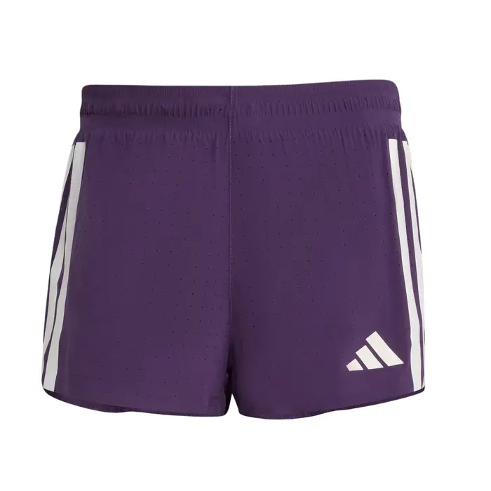 Pantaloncini Sportivi da Uomo Adidas Adizero Ss25 da Corsa Spacco Logo Lettera Striscia Allacciati Slim Fit JP3774 XS