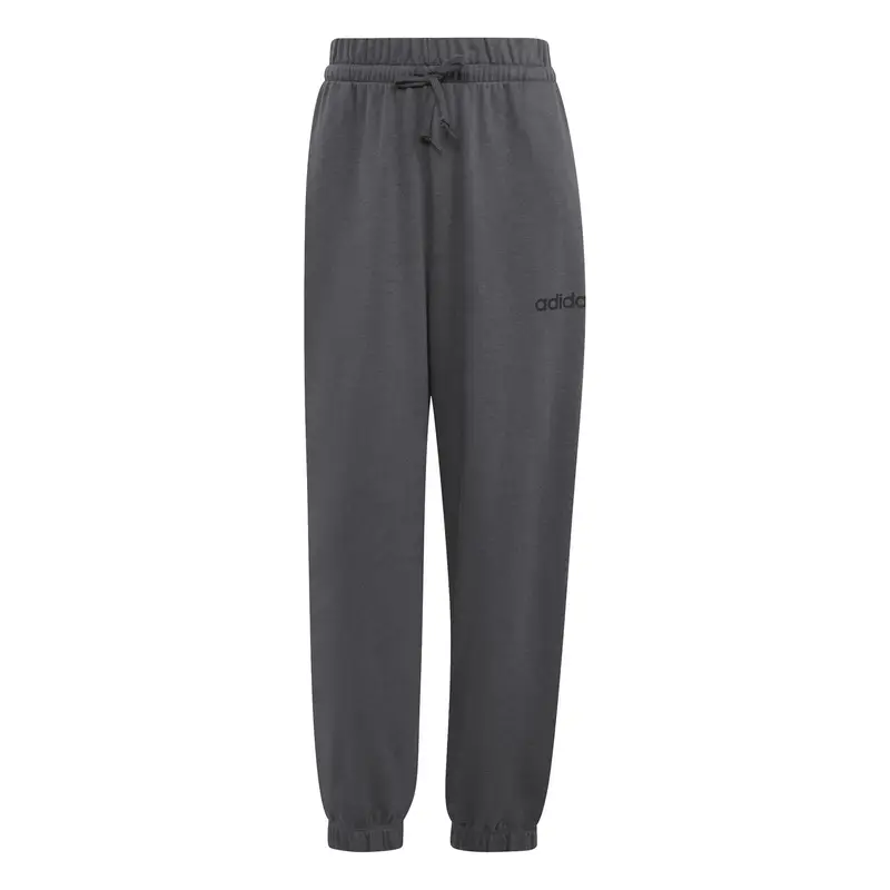 Adidas Pantaloni da jogging con elastico alla caviglia donna Essentials Linear Fleece Gris