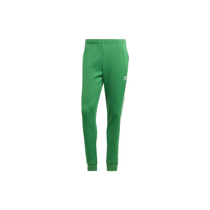Adidas pantaloni da tuta Adicolor Classics SST Verde/Bianco Uomo Streetwear IK3515