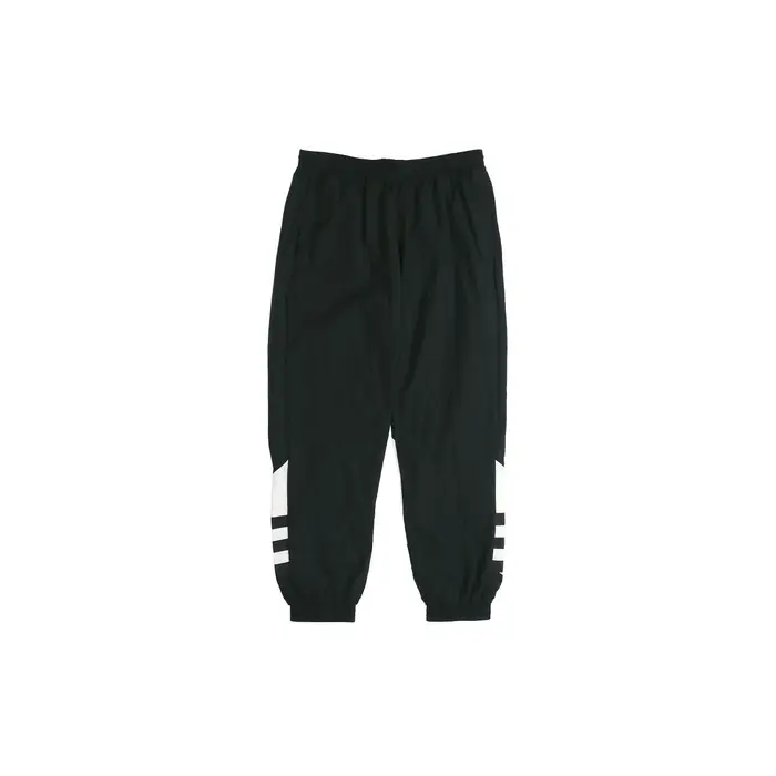 Pantaloni della tuta Adidas Originals Big Trefoil con logo oversize e fondo a costine Uomo Neri FM9896 S