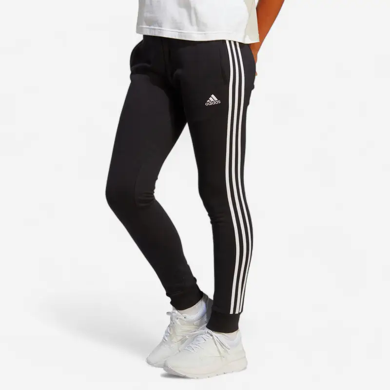 Pantaloni donna fitness ADIDAS regular cotone leggero neri | Adidas Nero