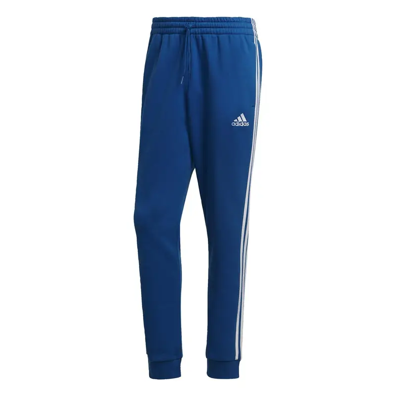 Pantaloni Essentials Fleece Tapered Cuff 3-Stripes | Adidas Blu royal