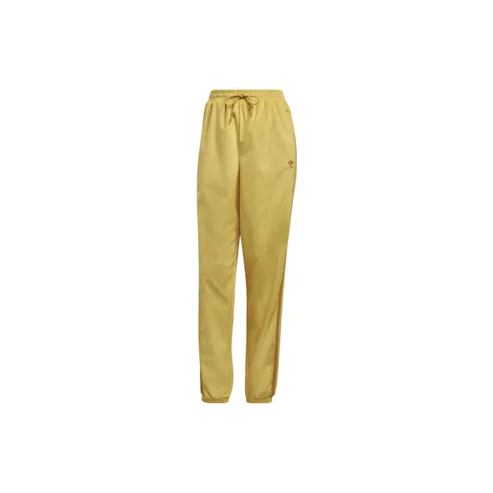 Pantaloni Sportivi da Donna Adidas Originals con Logo Trifoglio Ricamato e Polsino a Righe Giallo GU0805 M