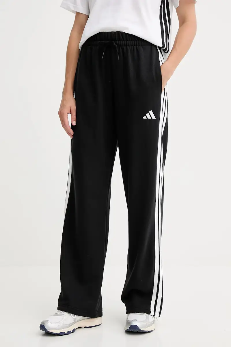 Adidas pantaloni tuta Essentials donna colore nero con applicazione JW7182