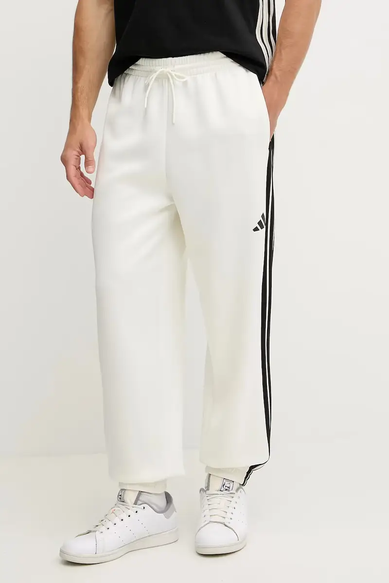 Adidas pantaloni tuta Stadium uomo colore beige con applicazione JX5619