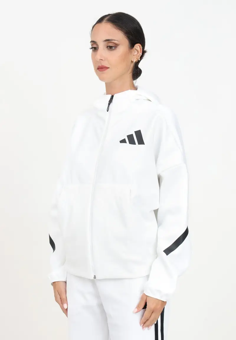 adidas performance ADIDAS ORIGINALS Felpa con zip Adidas Z.N.E. bianca da donna