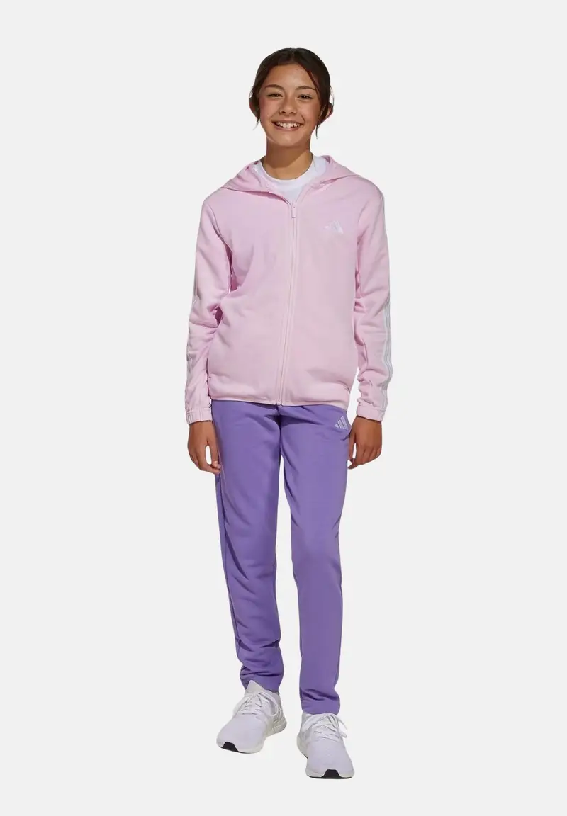adidas performance Tuta Essentials rosa e lilla da bambina