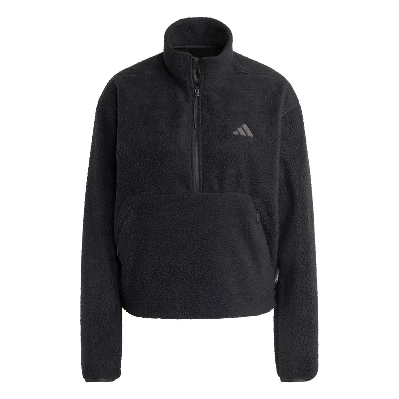 Adidas Pile da donna con 1/2 zip City Tech High Pile Noir