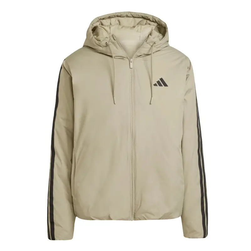 Adidas Piumino termico con cappuccio Essentials Climawarm 3 stripes