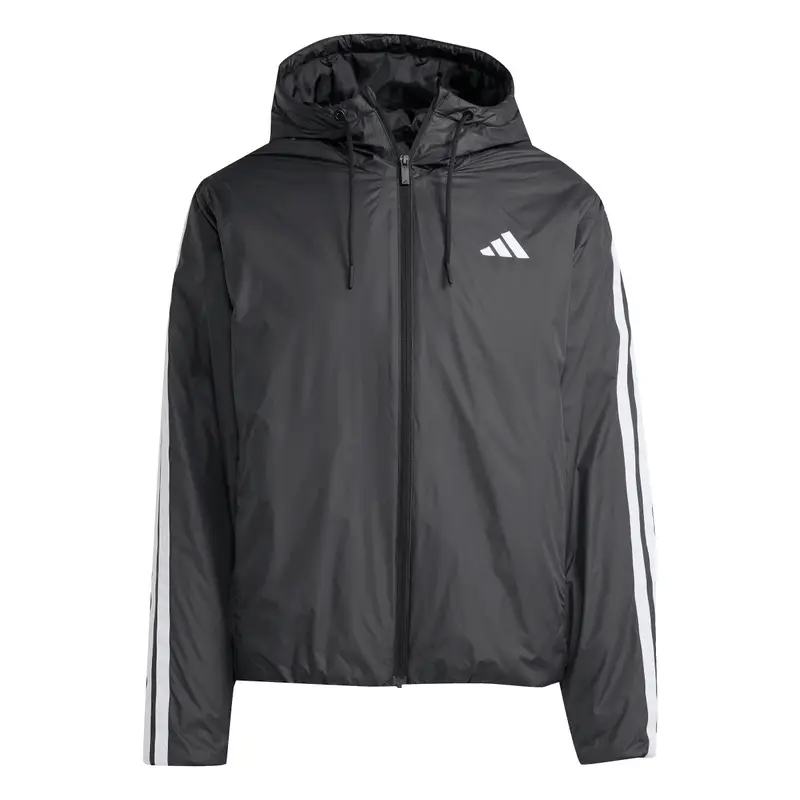 Adidas Piumino termico con cappuccio Essentials Climawarm 3 stripes Noir